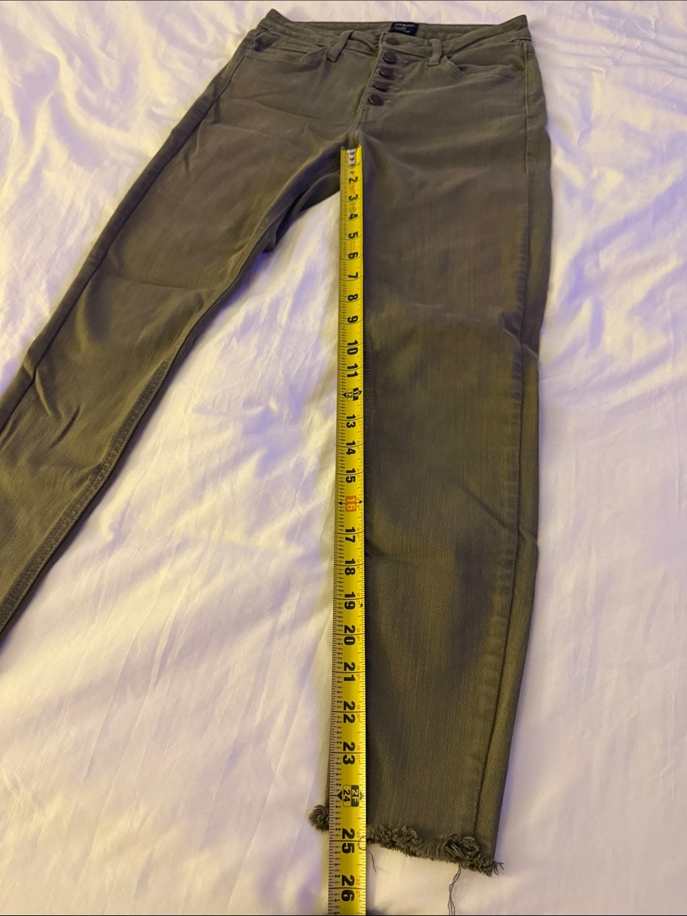 Just Black Olive Green High-Rise Skinny Jeans - Picture 6 of 8